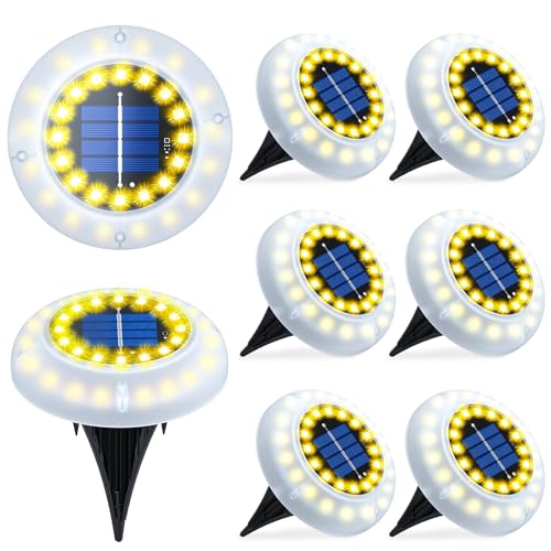 solar bodenleuchte giacomo 30led 8er set für außen ip65 wasserdicht warmweiß