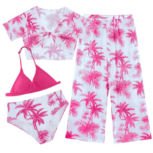adigau kinder schwimmanzug mädchen 8-12 jahre badeanzug mit sonnenschutz bikini-set langer arm kurzfristig strandurlaub