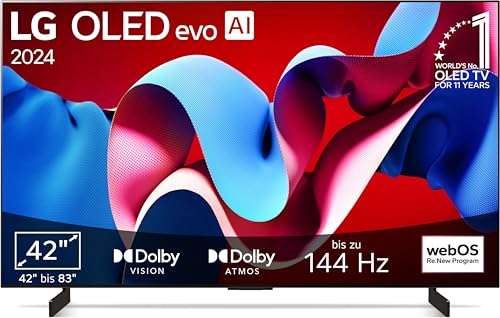 lg oled tv 42" (106 cm) 120hz, modelljahr 2024, oled42c47la