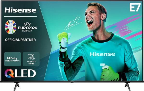 hisense 65e7nq 65" 4k uhd qled tv mit hdr10+ und 60hz für 449 statt 534