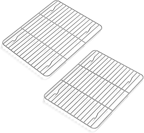 RISVOWO auskühlgitter großformat 39x28 cm 2er-set edelstahl für kühlung backen grillen