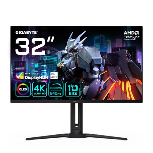 gigabyte aorus fo32u2 32 zoll oled monitor, hdr true black 400, hdmi 2.1