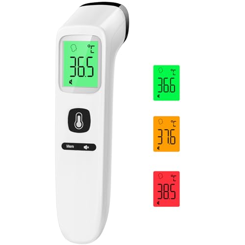 Fieberthermometer kontaktlos digital für baby und erwachsene, infrarot, lcd, 35 speicher