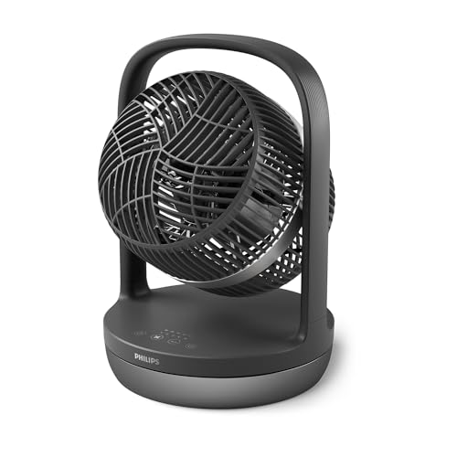 philips tischventilator serie 3000, oszillierend, silentwings, 23dB, tragbar, 180 neigung, timer