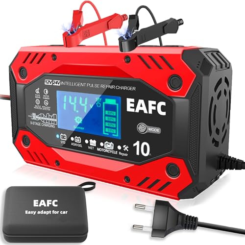 autobatterie ladegerät EAFC 10A smart vollautomatisch mit temperaturkompensation