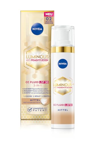 nivea luminous 630 cc fluid lsf 30 für mittlere hauttöne mit hyaluron 40 ml