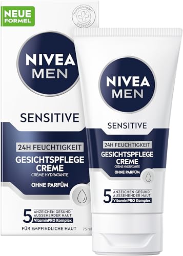 nivea men sensitive gesichtspflege creme 24h feuchtigkeit für empfindliche haut 75 ml