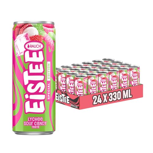 rauch eistee lychee sour candy 24x 0,33l dose, verrückte geschmackssorten