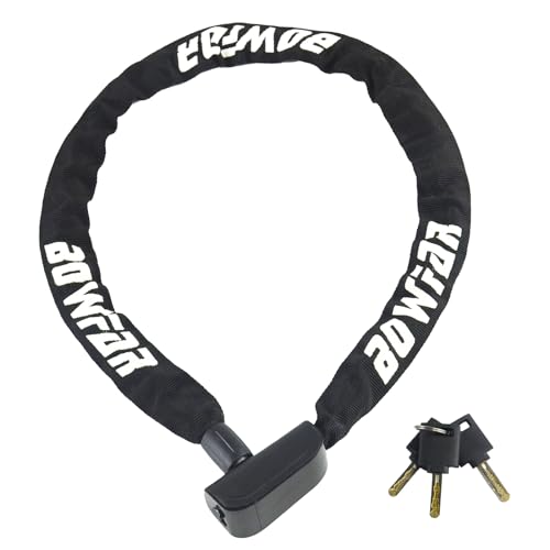 Bowfar Fahrradschloss Level 5, anti-diebstahl kettenschloss mit schlüssel für fahrrad, motorrad, roller