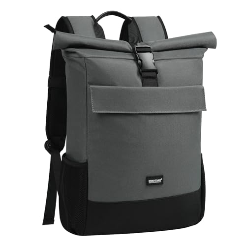 tan.tomi rucksack wasserdicht rolltop laptop backpack für damen und herren reise fahrrad