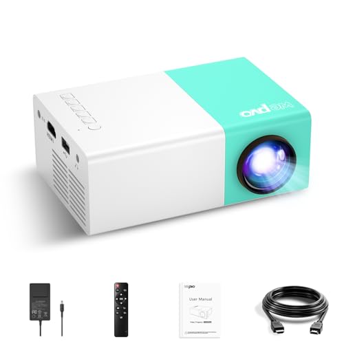Produktbild: mini beamer tragbarer projektor für kinder, wepvo outdoor filmprojektor mit hdmi, usb, fernbedienung