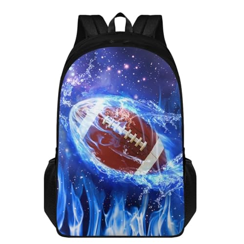 kuiforti rucksack kinder für grundschule und reisen, 43,2 cm, blue flame rugby