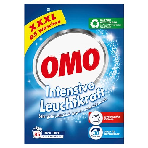 omo vollwaschmittel 5,1 kg leuchtkraft-booster 85 waschladungen