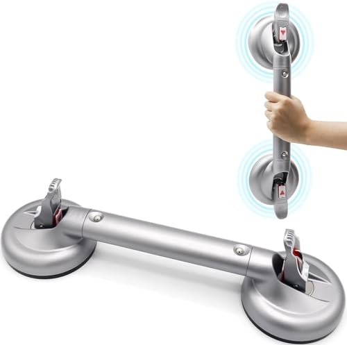 Produktbild: skmeditec greifstangen für seniors 43 cm, rutschfeste duschstange ohne bohren