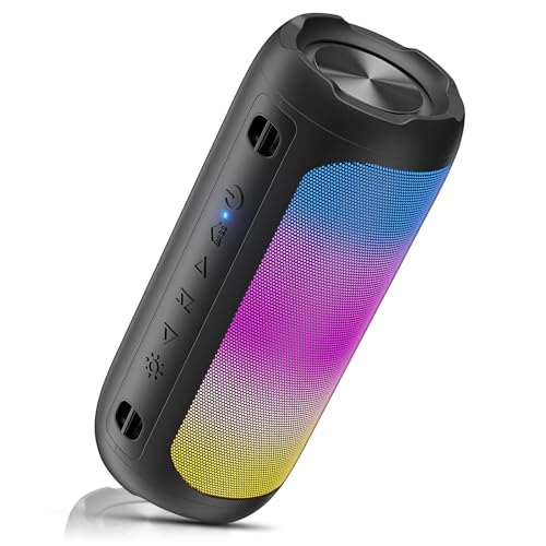 vosfeel bluetooth lautsprecher mit licht, schwerkraftsensor, kabellos, 30 stunden