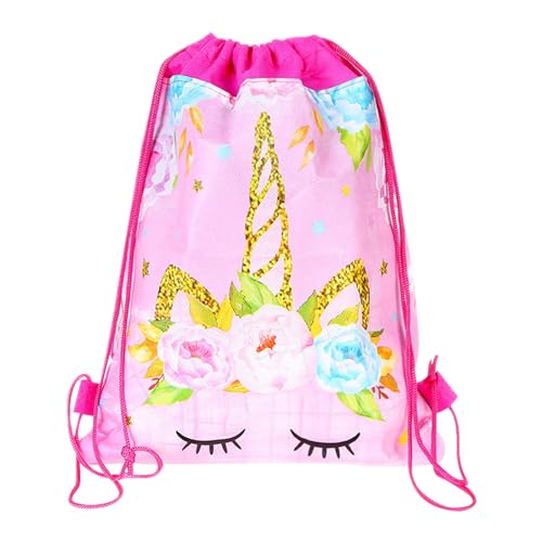 kordelzug rucksack kinder einhorn wasserdicht schwimmtasche outdoor gym bag rosa 2