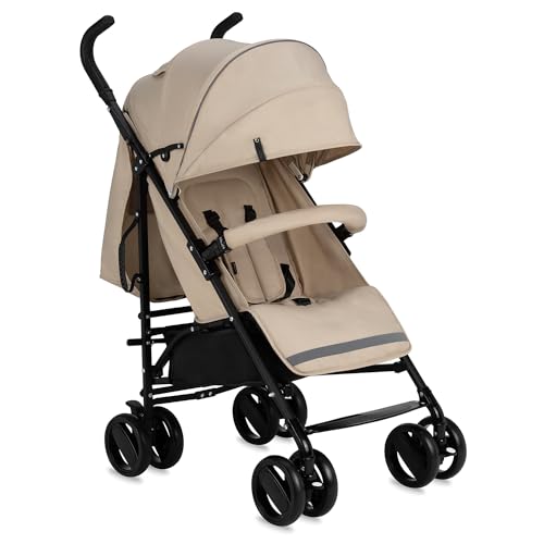MoMi akira kinderbuggy mit 5-Punkt-Sicherheitsgurt, Babytasche, Regen- und Insektenschutz
