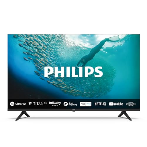 philips 55pus7009 55-zoll 4k led smart tv, dolby atmos, alexa, google assistent