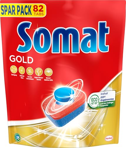 somat gold spülmaschinen-tabs 82 stück, tabs für sauberes geschirr, günstig