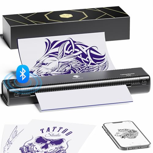 phomemo tattoo stencil drucker tp81 mit 10 transfer papieren