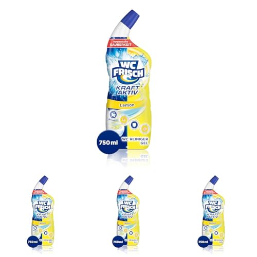 wc-frisch wc reiniger gel lemon 750 ml, toalettenreiniger mit lufterfrischer-effekt