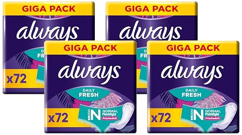 always dailies pantyliner normal 288 pads, flexistyle, atemaktiv, frischer duft