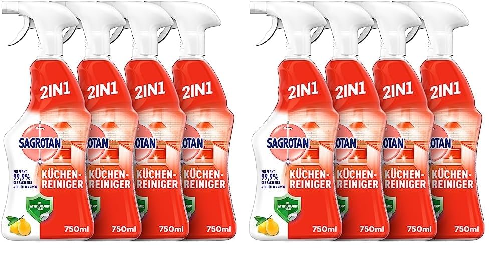 Produktbild: sagrotan küchenreiniger spritzige zitrone 2in1 desinfektionsmittel 4 x 750 ml