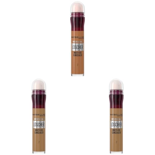 maybelline new york concealer abdeckstift instant anti-age effekt nr. 07 sand 3er pack 6,8 ml