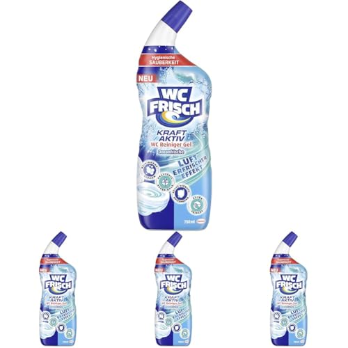 wc frisch wc-reiniger gel ozeanfrische 750 ml, 4-fach aktivstoff-kombination, packung mit 4
