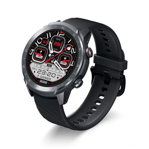 mibro a2 smartwatch schwarz, 1,39 zoll, bluetooth, gps, 10-tage-akku, wasserdicht, android, iphone