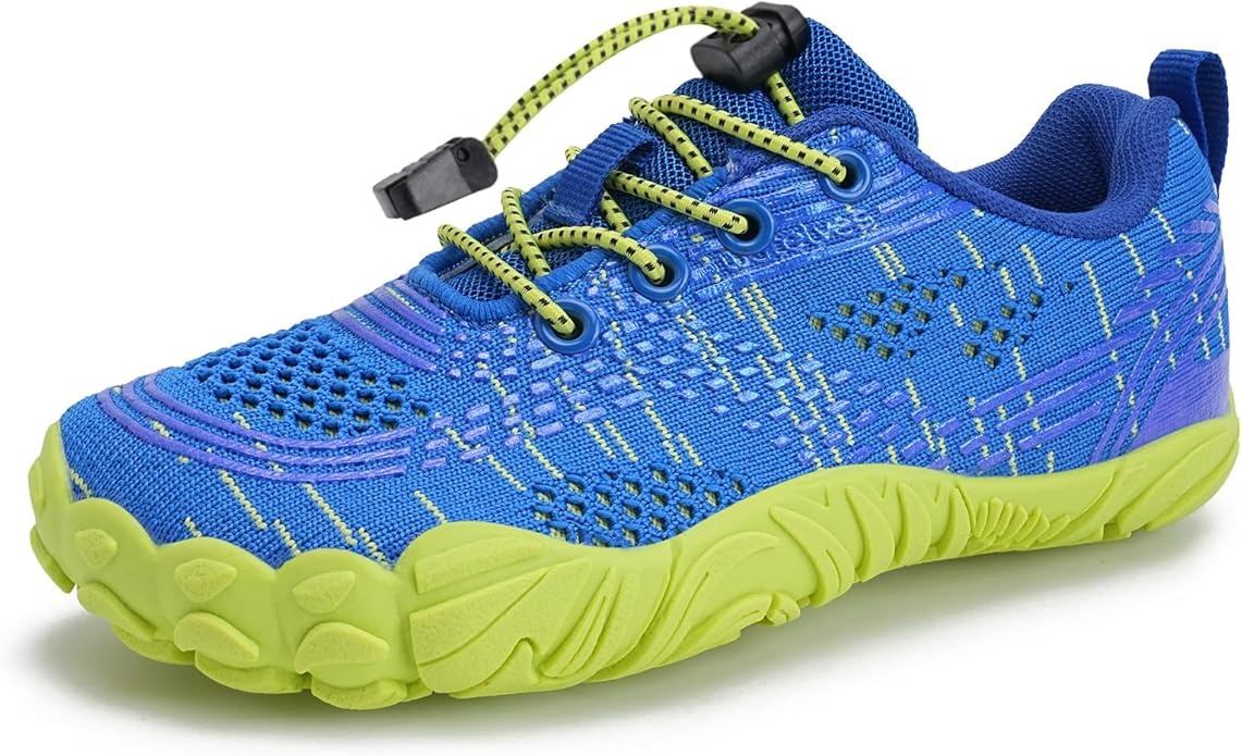 Barfußschuhe Wasserschuhe Kinder Jungen Mädchen Aqua Schwimmen Strand Pool (Blau-Grün 30)