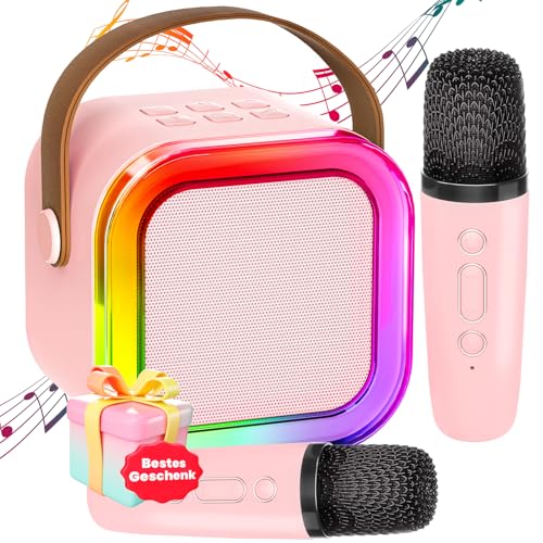 karaoke machine kinder mit mikrofon, wowstar mini karaoke set tragbar - geschenk für mädchen, jungen