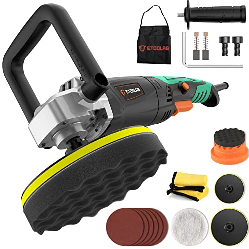 etoolab auto poliermaschine 1200 w, 7 geschwindigkeiten, 22 teile, 152/178 mm pad