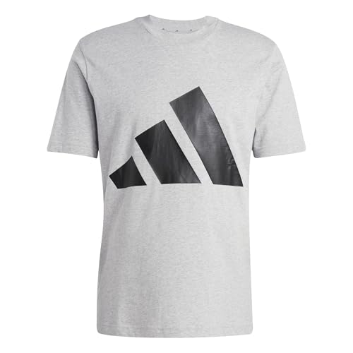 Adidas Essentials Big Logo Tee Herren, Medium Grey Heather/Schwarz, S