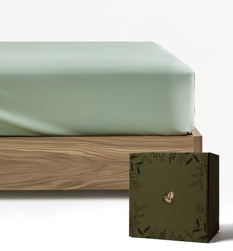 spannbettlaken 90x200 grün, salat house, ägyptische baumwolle, 30cm tief