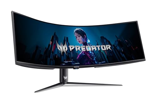 predator z57 gaming monitor 57 zoll, höhenverstellbar, freesync