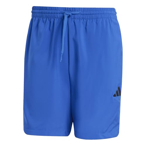 Produktbild: adidas chelsea short mit kleinem logo in royalblau-schwarz, xs bis xl