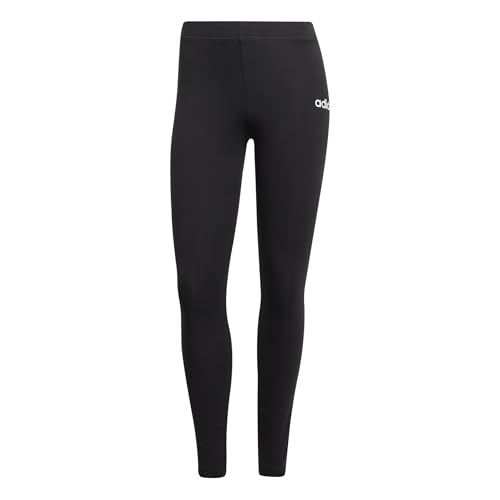 adidas Essentials Linear Cotton Leggings Damen, Schwarz/Weiß, XS