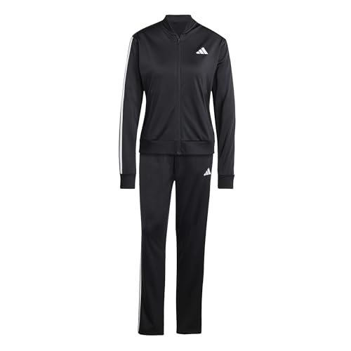 adidas essentials damen tracksuit 3-stripes schwarz gr. S