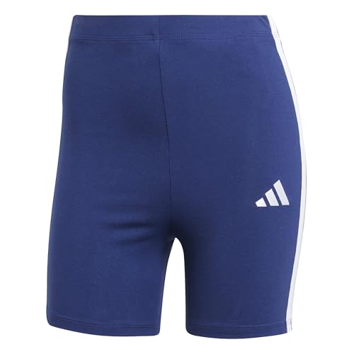 Produktbild: adidas 3-stripes high waisted biker shorts damen dark blue/white M