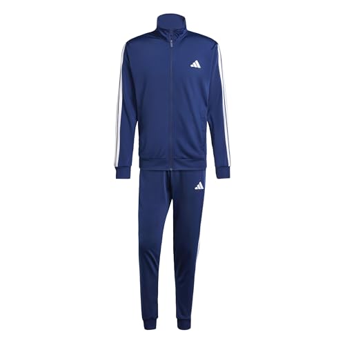 adidas tracksuit herren basic 3 stripes tricot dunkelblau M