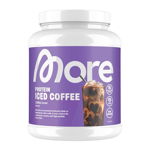 MORE Protein Iced Coffee 500g, Eiskaffee mit Proteinen, wenig Zucker, Deutschland