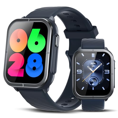 mibro watch c3 smartwatch für android und iphone, gps, bluetooth, 10-tage akku, schwarz