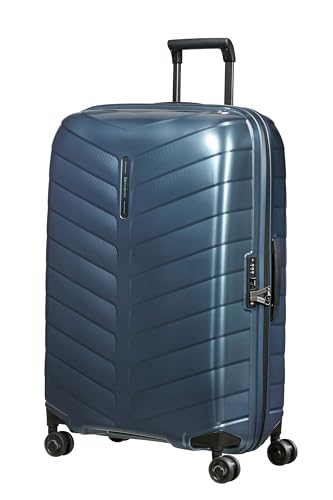 samsonite attrix spinner koffer 75 cm 97 l blau stahlblau
