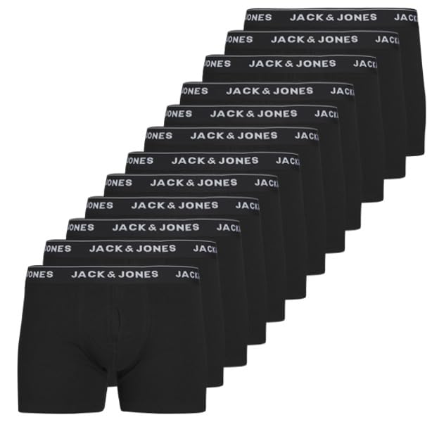 jack & jones jactrunks 12er pack boxershorts schwarz, größe s