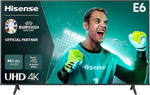 4K UHD smart tv 43 zoll hisense 43e6nt, hdr, dolby vision, triple tuner, wlan, hdmi 2.1