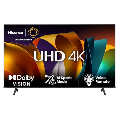 hisense 50e6nt 50 zoll 4k uhd smart tv hdr dolby vision triple tuner wlan hdmi 2.1 schwarz