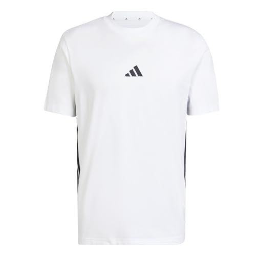 Adidas Herren T-Shirt Essential Three Stripes weiß/schwarz
