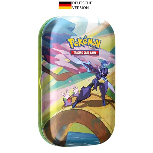 pokmon mini-tin-box paldea: azugladis und viscora, 2 boosterpacks, stickerbogen