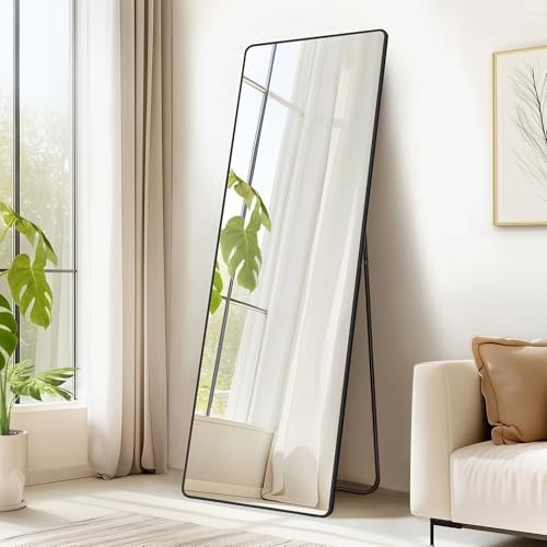 Produktbild: standspiegel 160 x 50 cm schwarz oder gold von SONGMICS